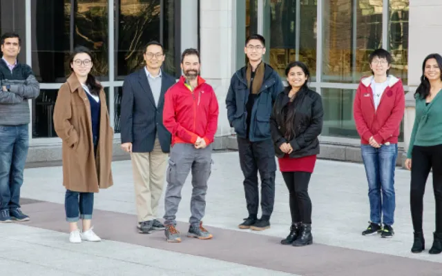 Composite photo of the CRISPR-Cas9 Illinois research team.